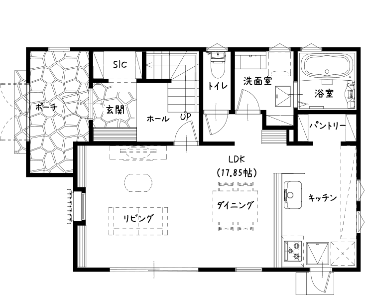 モデルハウス 1F 図面